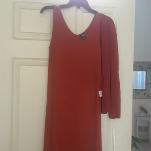 rust color dress